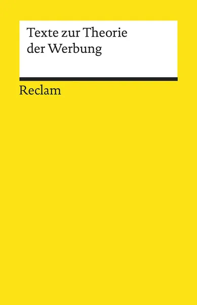 Cover Texte zur Theorie der Werbung